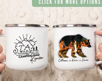 Personalisierte Foto Camping Tasse, Foto Lagerfeuer Tasse, Benutzerdefinierte Fotolager Becher, Foto Camping Familiengeschenk, Benutzerdefinierte Familienlager Tasse, Becher zum Wandern