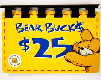 Bear Bucks  (Build-a-Bear Workshop)  --  Gift card notebook