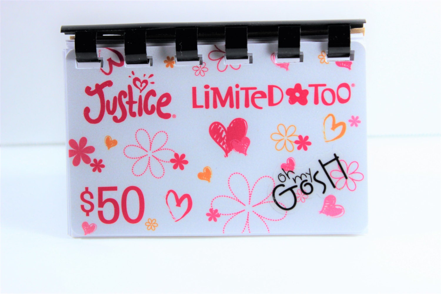Justice Limited Too Giftcard Notebook Etsy