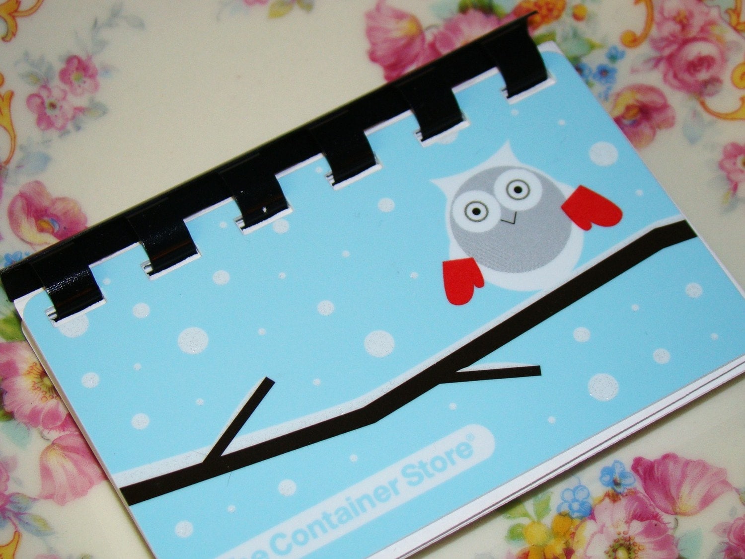 Christmas Owl on Branch - Gift card notebook