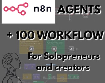 Paquete de automatización de IA definitiva de flujos de trabajo n8n para emprendedores y creadores individuales / Más de 100 sin código + con tecnología de IA