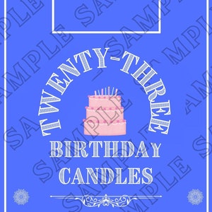 Sweet 23 Candle Box - 16Wishes Digital Download