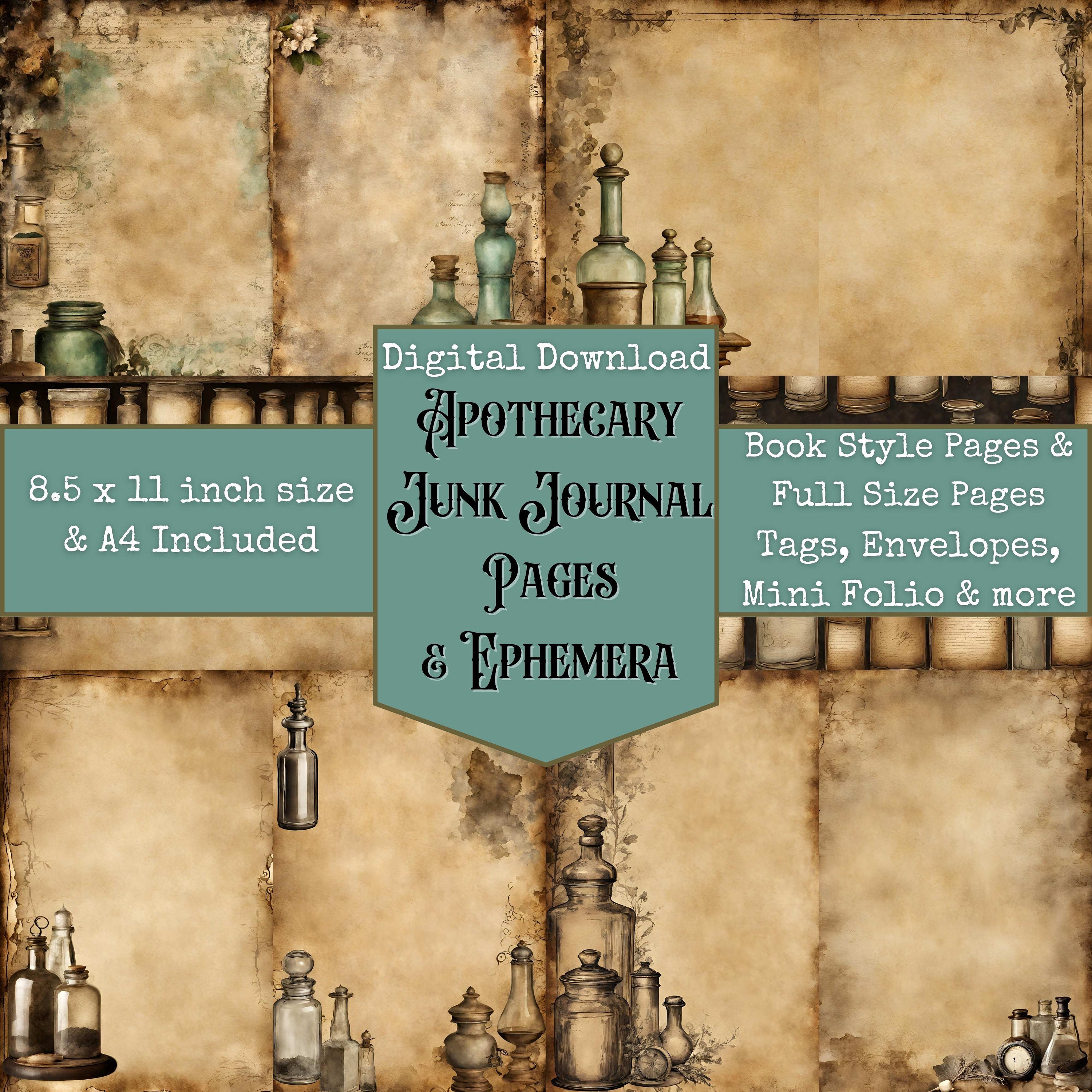 Enchanted Apothecary Junk Journal Kit, Altered Art, Digital Papers ...