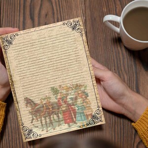 Lined & Blank, Christmas Junk Journal Pages, Santa Junk Journal, Printable, Paper, Book, Digital, Ephemera, Vintage Christmas, Download