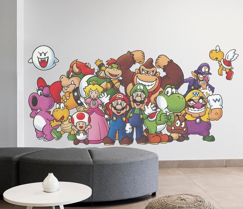 Peel and Stick Super Mario and Friends Wall Decal Nintendo Games Wall ...