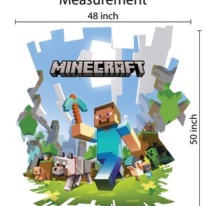 Peel and Stick Minecraft Wall Decal Pixel Art Wall Sticker Boy Room ...