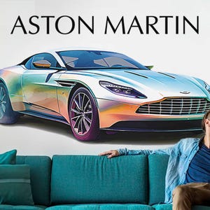 Zdejmowana naklejka ścienna Aston Martin DB11 z winylu Samochód sportowy Motor World Wall Art do salonu Wystrój pokoju dziecięcego