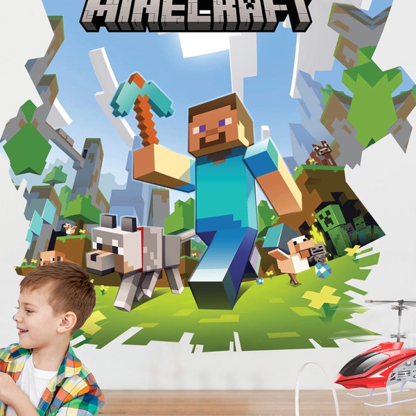 Minecrafts Wall Decals - Etsy
