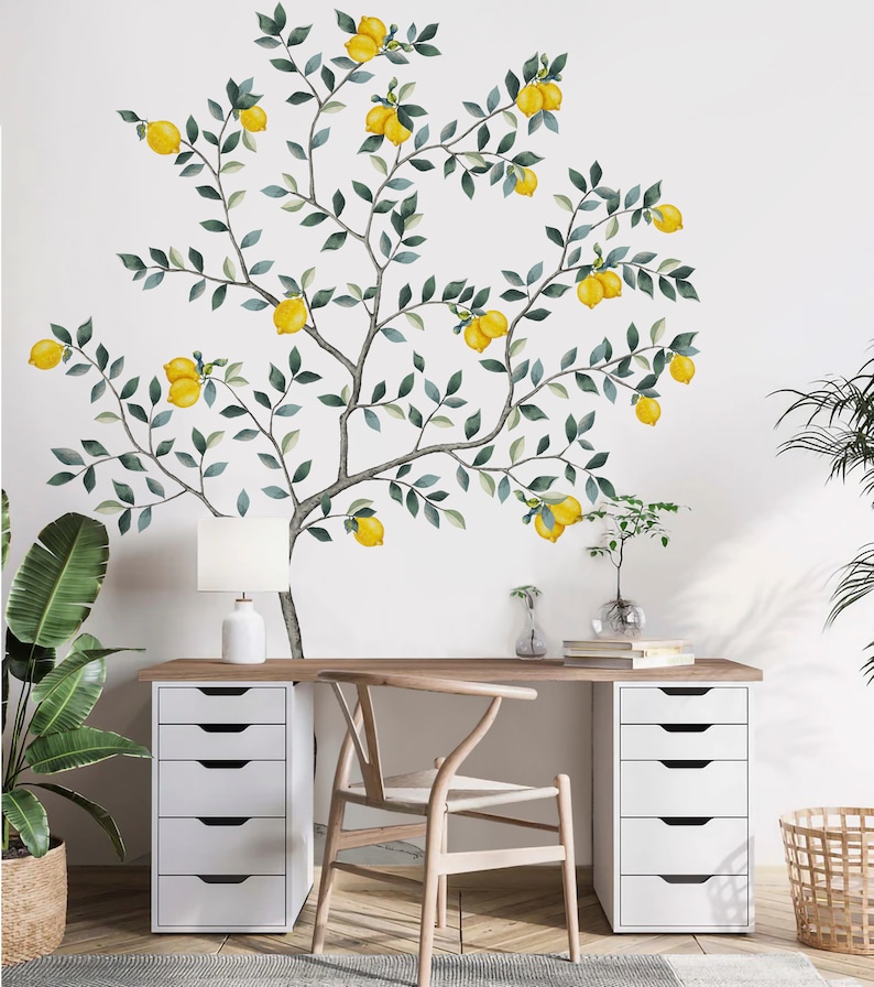 Lemon Tree Wall Decal, Removable Wall Art (60x75 Inches) - Etsy
