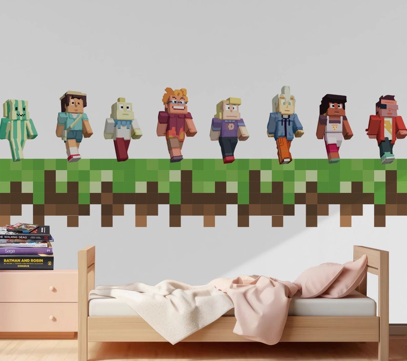 Minecraft Peel and Stick Wall Decal, Kid's Room Decor - Etsy