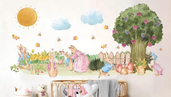 Adesivi Murali Bambini Coniglio Su Un'Altalena Adesivi Murali - Foto 9
