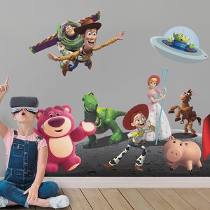Peel And Stick Toy Story Wall Decal Disney Wall sticker Play Room Decor Bedroom Decorations