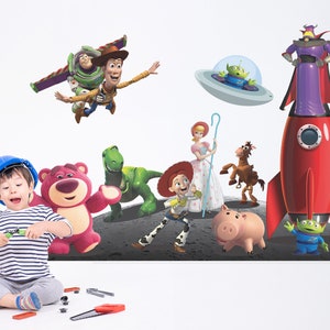 Toy Story Wall Decal Woody Wall sticker Bear Wall Art Jassie Decal Lightyear Sticker Boy Room Decor Kid Room Decorations