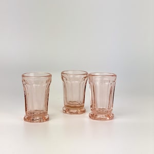 Small pink liqueur glasses