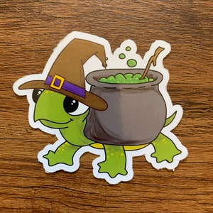 Sticker Soupe aux tortues grand chaudron découpé