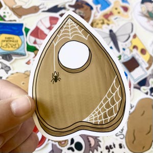 Planchette sticker - custom vinyl design for ouija board decor