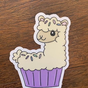 Llama Kuchen Große Gestanzte Aufkleber
