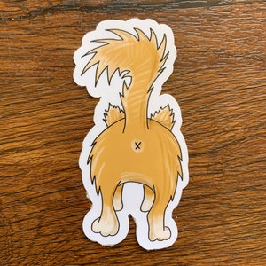 Cat Butt groß gestanzter Aufkleber