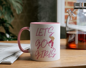 Taza de café bicolor Let's go girls PINK, 11 oz