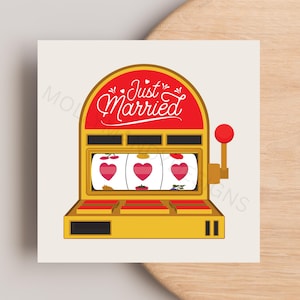 Las Vegas - Trouwkaart - Bestemmingshuwelijk - Just Married - Gepersonaliseerd - Viva Las Vegas