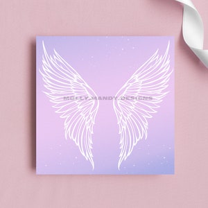 Wings - Purple card - BLANK - Carré - Mat