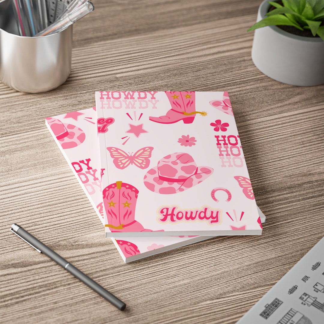 Pink, Howdy, Cowgirl Softcover Notebook, A5 - Etsy