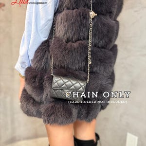 Pearl Crush Style Kettenumwandlungs-Kit - Mini-Geldbörse Handtasche Luxus Designer Kartenhalter Metall Leder Woven Crossbody Schultergurt
