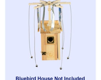 Keep House Sparrows off your bluebird houses! Made for bottom mounted houses with flat angled roofs.