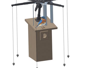 Keep House Sparrows off your bluebird houses! Made for bottom mounted houses with flat angled roofs.