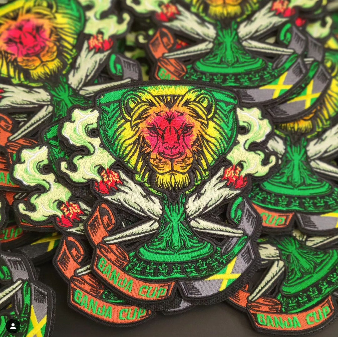 Orange Hill Ganja Cup Threaded Patch - Etsy