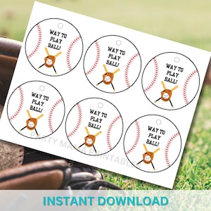 Baseball Snack Tags, Baseball Leckerli Tags, Baseball Team Tags, Art Ball zu spielen, Team Snacks, Instant Download