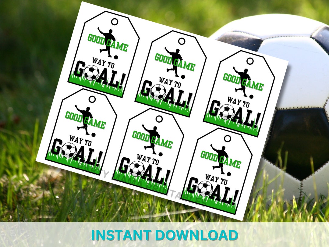 Soccer Snack Tags: Team Treat Tags - Printable PDF & PNG (instant ...