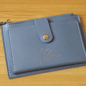 Mini Cartera personalizada con nombre, Regalos Día de las Madres, Regalo para mamá, Regalo para ella, Cartera de cuero personalizada, Cartera de mujer, Tarjetero llavero