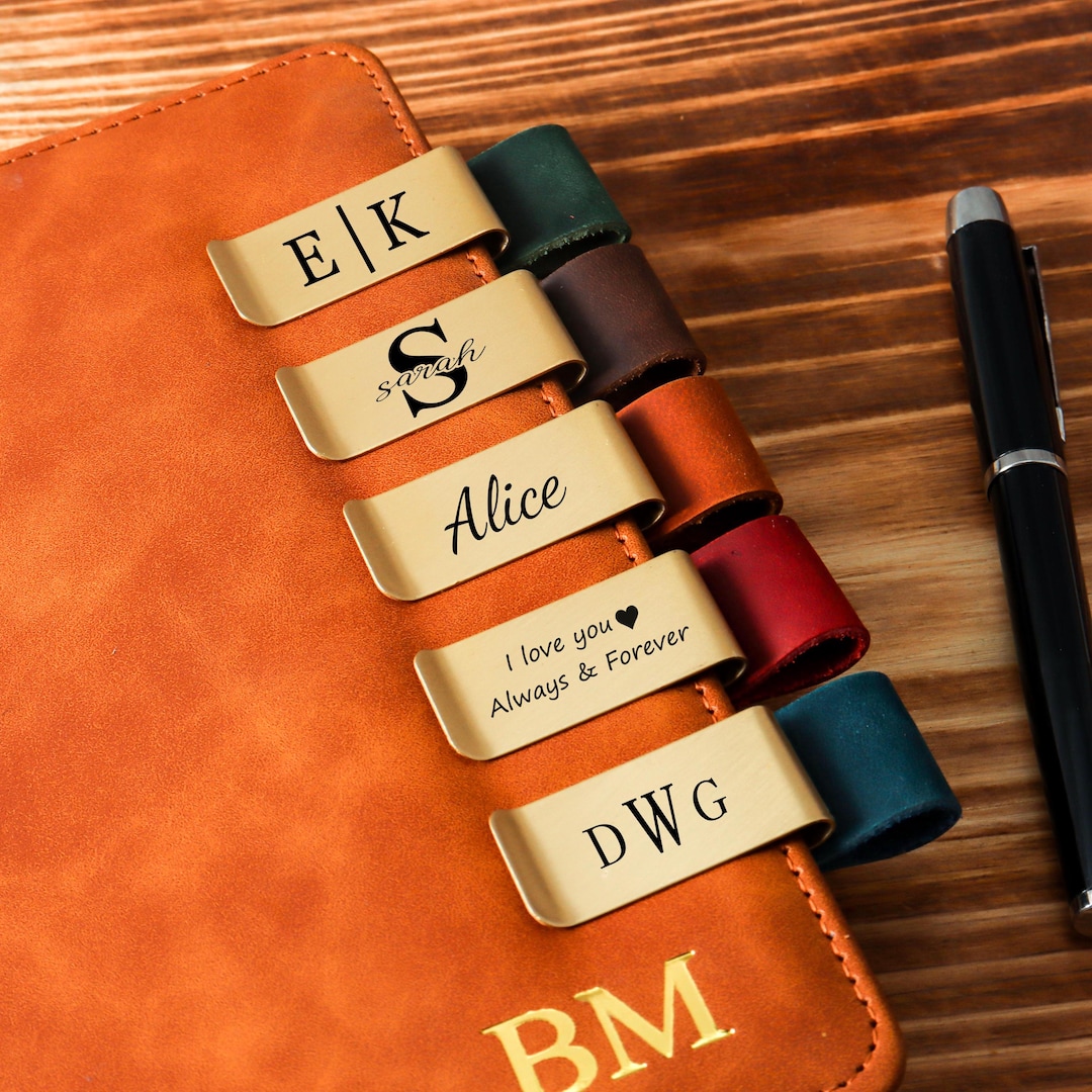 Custom Traveler's Notebook Clip With Pen Holder,pen Holder With Brass ...