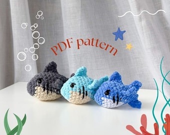 Crochet Shark Pattern: Low Sew Amigurumi Plushie (PDF Download)