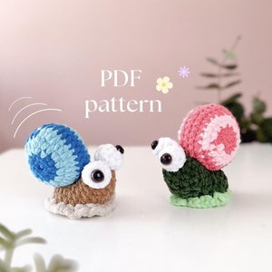 Snail Crochet Pattern, Sea Snail Amigurumi Pattern, DIY Crochet Tutorial Snail Crochet,Animal Patterns Amigurumi Snail Plushie Cute Toy Slug