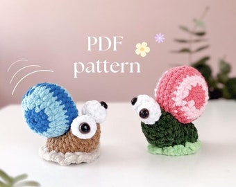Snail Crochet Pattern, Sea Snail Amigurumi Pattern, DIY häkeln Tutorial Snail Crochet, Tiermuster Amigurumi Schnecke Plushie Cute Toy Slug