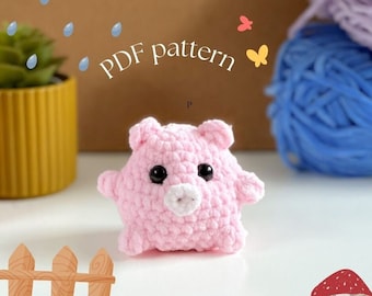 No Sew Pig Crochet Pattern: Easy Amigurumi Plushie (PDF Pattern)