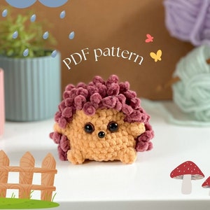 Hedgehog No Sew Crochet Pattern, No Sew Amigurumi cute Crochet Patterns Crochet Pattern Plushie Pattern