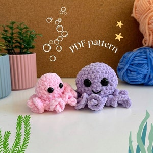Crochet octopus pattern No-Sew-Octo Crochet pattern amigurumi mini octopus plushie