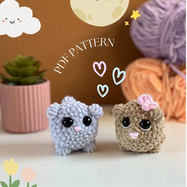 Sad Hamster Crochet Pattern, DIGITAL PDF DOWNLOAD, TikTok Viral Hampter, No-Sew Sad Hamster Amigurumi Crochet Pattern.