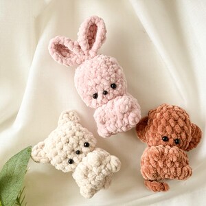 3in1 Cute animals Crochet Pattern Bundle Plushie Amigurumi PDF File Tutorial in English Crochet Pattern For Beginners Quick and Easy