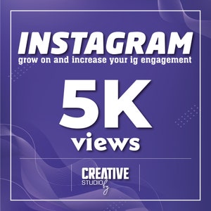 INSTAGRAM 5000 Views - 5K Instagram View - FAST DELIVERY by Trusted Seller - Boost Your Instagram - Grow your Instagram
