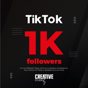 TikTok 1.000 Followers - 1K Tiktok Followers, Fast Reliable Delivery, Buy TikTok Followers, Organic and Real, Lifetime Guarantee with Trust