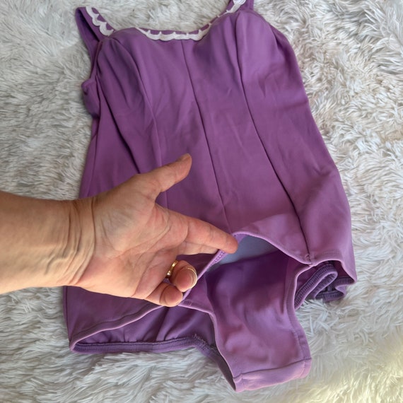 NWT Deadstock Vintage 60s or 70s Purple One Piece… - image 5