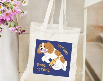 100% Cotton Tote Bag | 9 Colours | Very Buisy Doing Nothing Totebag |
