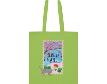 100% Cotton Tote Bag | 8 Colours | Travel Curious & Satisfied Totebag |