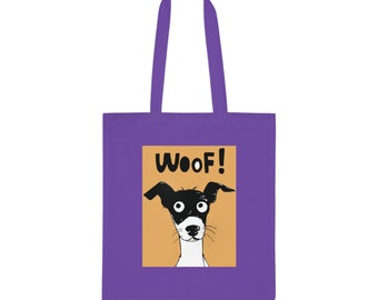 100% Cotton Tote Bag | 9 Colours | Doggie Woof! Totebag |