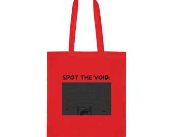 Bolso Tote 100% Algodón / 7 Colores / Spot The Void Cat Totebag /