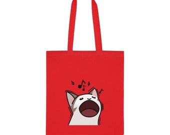 Cotton Tote - Wide Mouthed Meme Cat